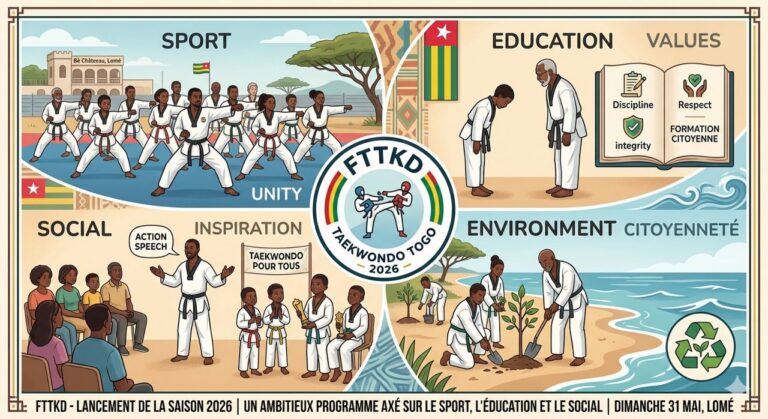 Togo / Taekwondo : la FTTKD lance officiellement sa saison 2026 avec un ambitieux programme axé sur le sport, l’éducation et le social